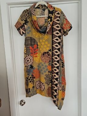 Boho Shana Floral Print Cowl Neck Dress